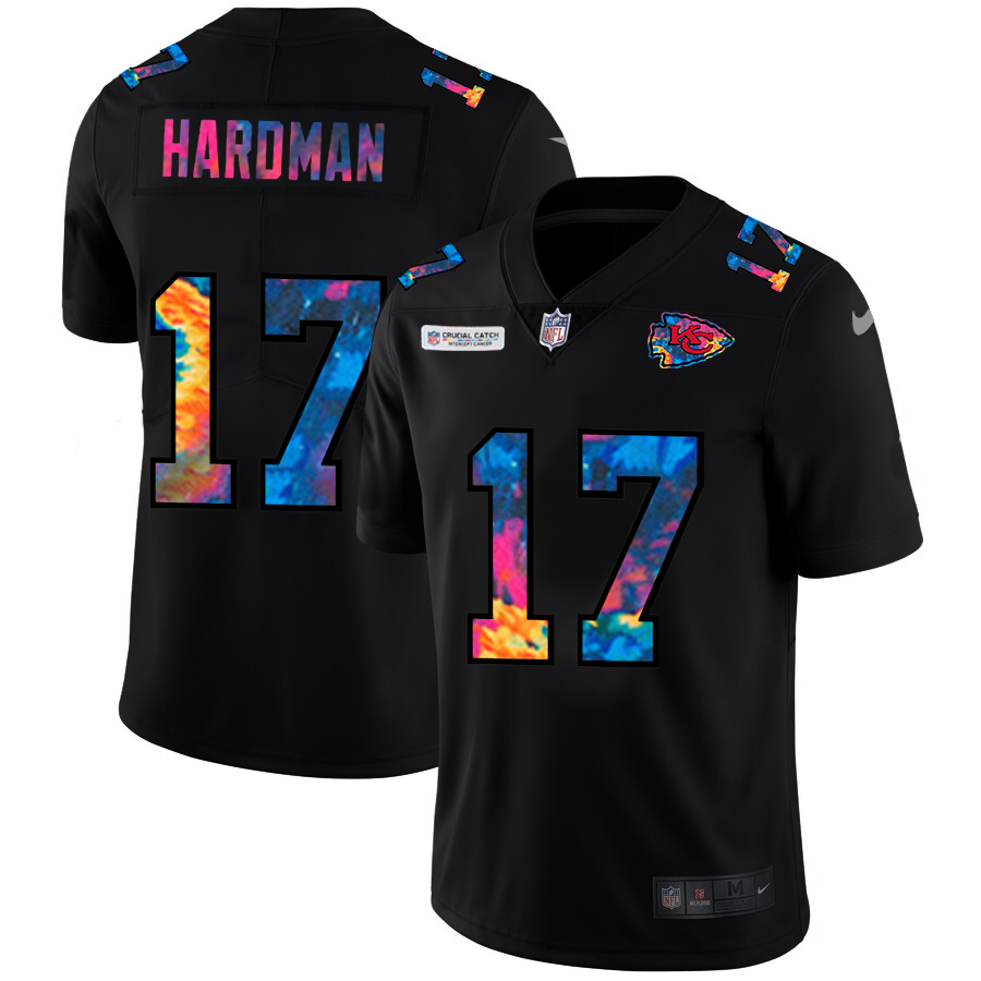 NFL Kansas City Chiefs #17 Mecole Hardman Men Nike MultiColor Black 2020  Crucial Catch Vapor Untouchable Limited Jersey->kansas city chiefs->NFL Jersey
